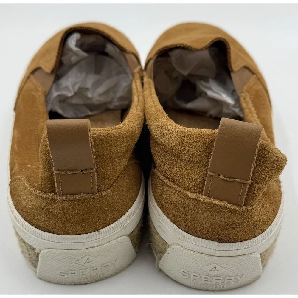 Sperry Top Sider Women's Sz 12 Tan Suede Slide‎ On Espadrille